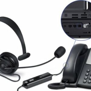 Insignia™ - Landline Hands-Free Headset with RJ-9 Connection - Black