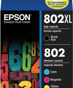 Epson - 802/802XL High-Yield and Standard Capacity Ink Cartridges - Cyan/Magenta/Yellow/Black