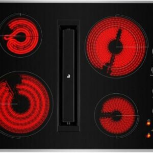 JennAir - JX3 Euro-Style 30" Built-In Electric Cooktop - Black/Stainless