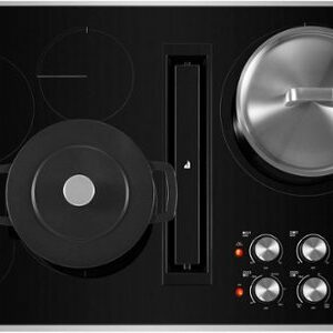 JennAir - JX3 Euro-Style 36" Built-In Electric Cooktop - Black/Stainless