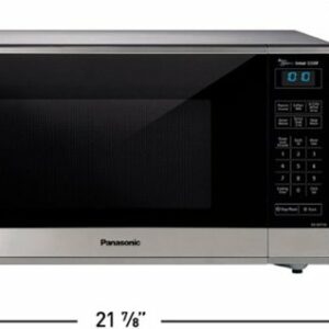 Panasonic - 1.6 Cu. Ft. 1250 Watt SN77HS Microwave with Cyclonic Inverter - Stainless Steel/silver