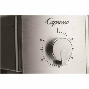 Capresso - 8-oz. Coffee Burr Grinder - Black/Silver