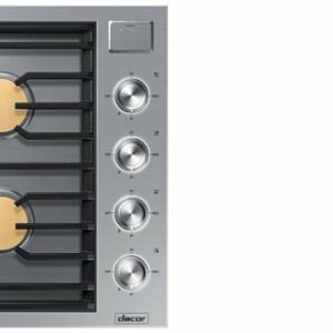 Dacor - Contemporary 30" Built-In Gas Cooktop with 4 burners with SimmerSear, Liquid Propane Convertible - Silver Stainless Steel