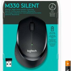 Logitech - M330 SILENT PLUS Wireless Optical Mouse with USB Nano Receiver - Black