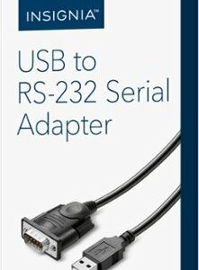 Insignia™ - 1.3' USB-to-RS-232 (DB9) PDA/Serial Adapter Cable, with Prolific Chipset - Black