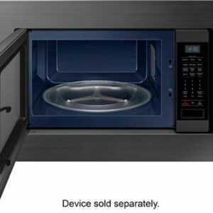 Samsung - 1.9 Cu. Ft. Countertop Microwave for Built-In Applications with Sensor Cook - Black Stainless Steel