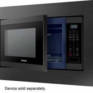 Samsung - 1.9 Cu. Ft. Countertop Microwave for Built-In Applications with Sensor Cook - Black Stainless Steel