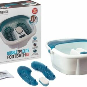 HoMedics - Bubble Foot Spa with Heat Boost Power - White/Gray