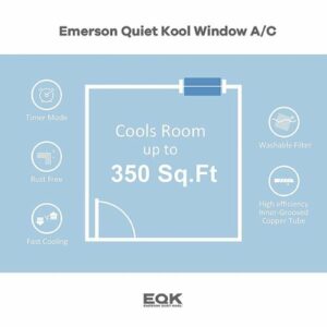 Emerson Quiet Kool - 450 Sq. Ft. 10,000 BTU Window Air Conditioner - White