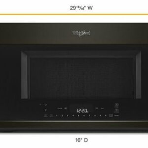 Whirlpool - 1.9 Cu. Ft. Convection Over-the-Range Microwave with Sensor Cooking - Black Stainless Steel