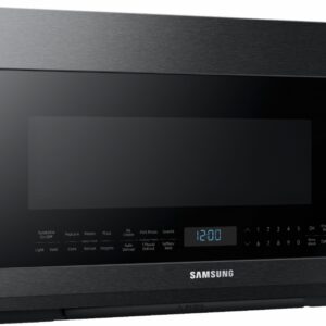 Samsung - 2.1 Cu. Ft. Over-the-Range Microwave with Sensor Cook - Black Stainless Steel