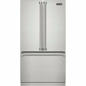 Viking - 3 Series 22.1 Cu. Ft. French Door Counter-Depth Refrigerator - Stainless Steel