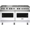 Viking - 5-Series Dual Fuel Self-Clean 60"W Sealed Burner Range - White