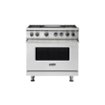 Viking - 5-Series 5.6 Cu. Ft. Self-Cleaning Freestanding Dual Fuel Convection Range - Stainless Steel