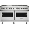 Viking - 5-Series Dual Fuel Self-Clean 60"W Sealed Burner Range - Stainless Steel