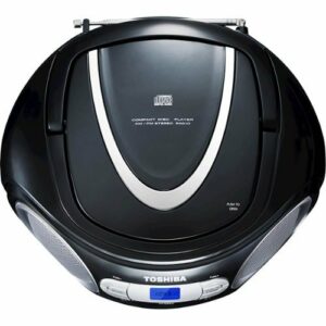 Toshiba - 2.4W Portable CD Boombox - Black