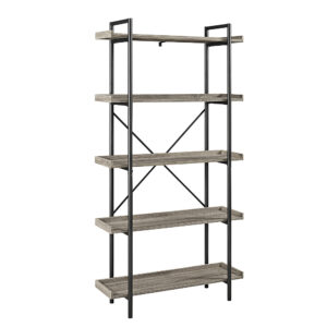 Walker Edison - Urban Pipe 5-Shelf Bookcase - Driftwood