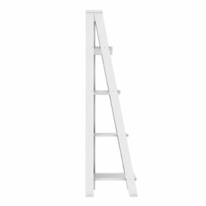 Walker Edison - 55" Leaning Ladder 4-Shelf Bookcase - White