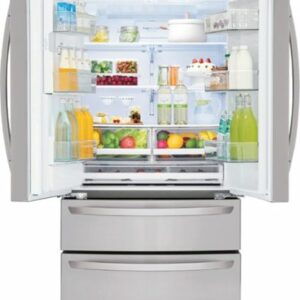 LG - 27.8 Cu. Ft. 4-Door French Door Smart Refrigerator with Smart Cooling System - Stainless Steel