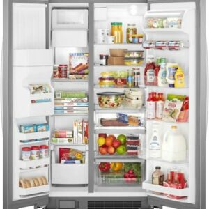 Whirlpool - 24.6 Cu. Ft. Side-by-Side Refrigerator - Stainless Steel