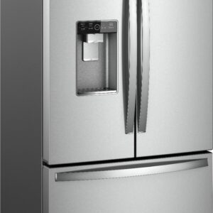 Whirlpool - 24 cu. ft. French Door Refrigerator with Auto-Humidity Crispers - Stainless Steel