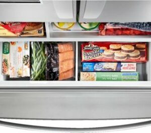 Whirlpool - 24 cu. ft. French Door Refrigerator with Auto-Humidity Crispers - Stainless Steel