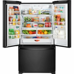 Whirlpool - 20 cu. ft. French Door Refrigerator with Counter Depth Design - Black