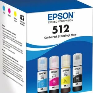 Epson - EcoTank 512 4-Pack Ink Bottles - Cyan/Magenta/Yellow/Photo Black