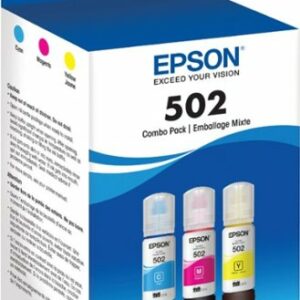 Epson - EcoTank 502 3-Pack Ink Bottles - Cyan/Magenta/Yellow