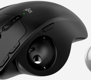 Logitech - MX ERGO Plus Wireless Trackball Mouse with Ergonomic design - Graphite