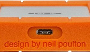 LaCie - Rugged 2TB External USB-C, USB 3.1 Gen 1 Portable Hard Drive - Orange/Silver