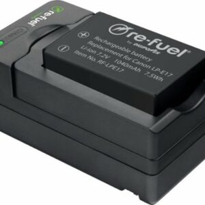 Digipower - BP-LPE17 digital camera battery & charger kit, Replacement for Canon LP-E17 battery pack - Black