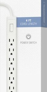 Insignia™ - 6-Outlet Power Strip - White