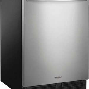 Whirlpool - 5.1 Cu. Ft. Built-In Mini Fridge - Stainless Steel