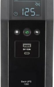 APC - Back-UPS Pro BN 1350VA, 10 Outlets, 2 USB Charging Ports, AVR, LCD Interface - Black