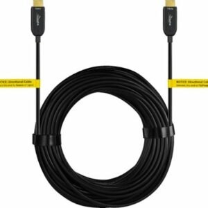 Rocketfish™ - 100' 4K UltraHD/HDR In-Wall Rated Active Fiber Optical HDMI Cable - Black