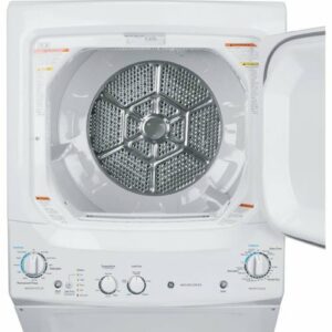 GE - 3.8 Cu. Ft. Top Load Washer and 5.9 Cu. Ft. Electric Dryer Laundry Center with Long Vent Drying - White on White