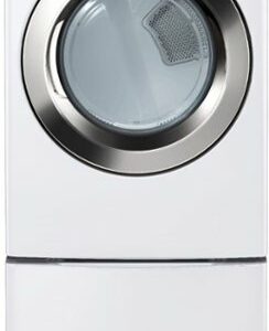 LG - 7.4 Cu. Ft. Stackable Smart Gas Dryer with Steam and Sensor Dry - White