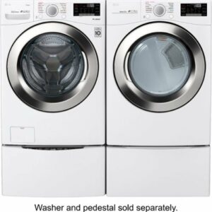 LG - 7.4 Cu. Ft. Stackable Smart Gas Dryer with Steam and Sensor Dry - White