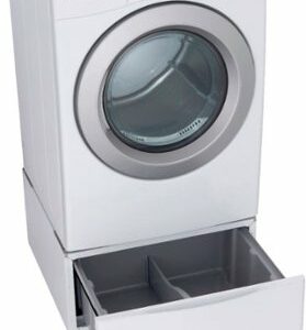 LG - 7.4 Cu. Ft. Stackable Smart Gas Dryer with Sensor Dry - White