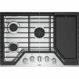 Whirlpool - 30" Gas Cooktop - Stainless Steel