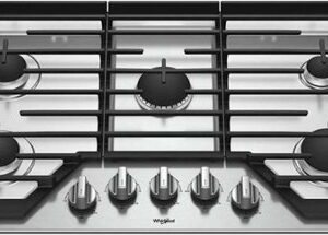 Whirlpool - 36" Gas Cooktop - Stainless Steel