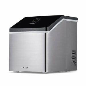 NewAir - 40-lb Clear Ice Maker - Stainless Steel