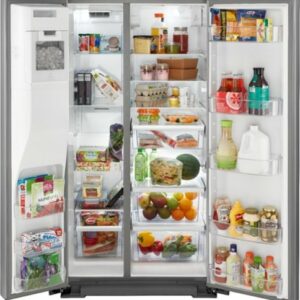 Whirlpool - 20.6 Cu. Ft. Side-by-Side Counter-Depth Refrigerator - Stainless Steel