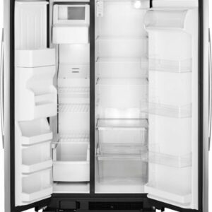 Amana - 24.5 Cu. Ft. Side-by-Side Refrigerator with Water and Ice Dispenser - Stainless Steel