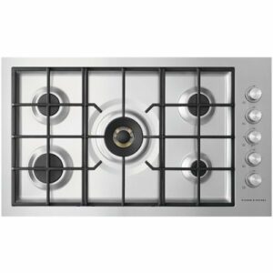 Fisher & Paykel - 35.4" Gas Cooktop - Stainless Steel