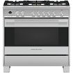 Fisher & Paykel - 4.9 Cu. Ft. Self-Cleaning Freestanding Dual Fuel Convection Range - Stainless Steel