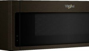 Whirlpool - 1.1 Cu. Ft. Low Profile Over-the-Range Microwave Hood Combination - Black Stainless Steel