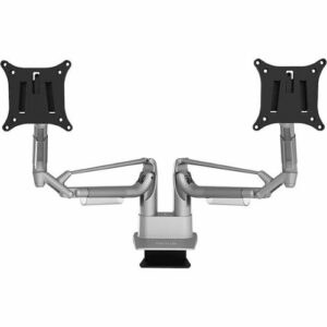 Kanto - DMS Series Dual-Arm Desktop Monitor Mount - Silver