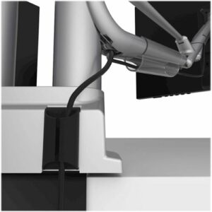 Kanto - DMS Series Dual-Arm Desktop Monitor Mount - Silver